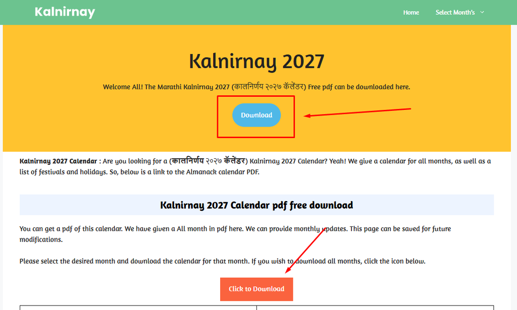 Kalnirnay 2027 Calendar pdf free download